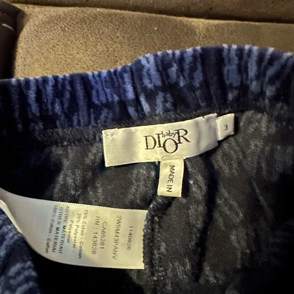 Dior Kids Navy Monogram Zip Hoodie and Joggers Set